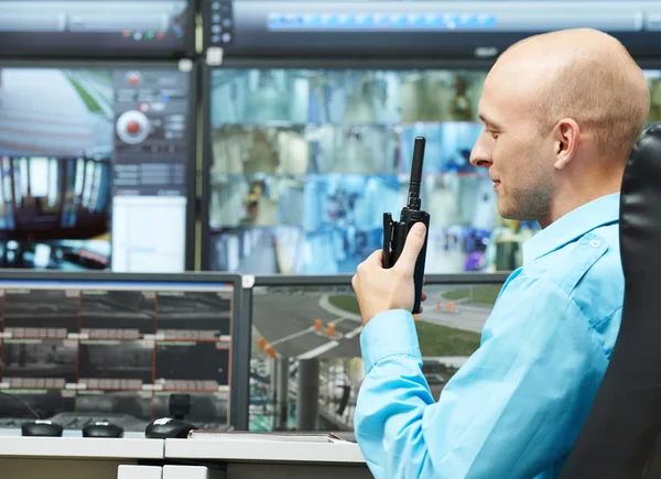 Guard of security video surveillance — Stock Photo, Image