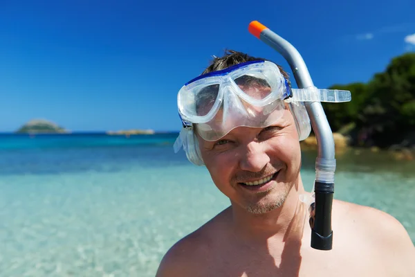 Snorkel man — Stock Photo, Image