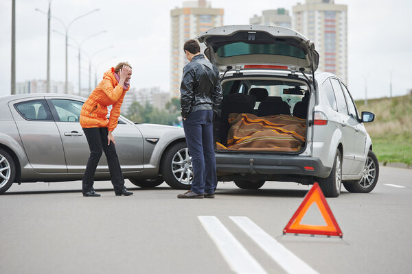 car crash collision in city