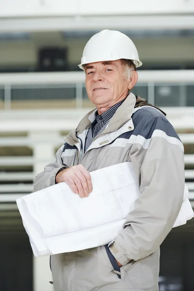 Architect or construction engineer worker — Stock Photo, Image