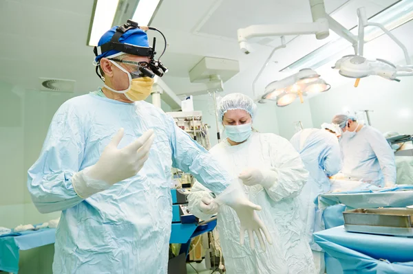 Surgeon doctor at operation — Stock Photo, Image