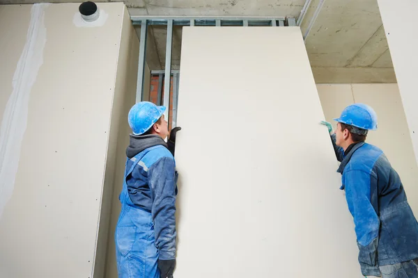 Equipa de trabalhadores da construção — Fotografia de Stock