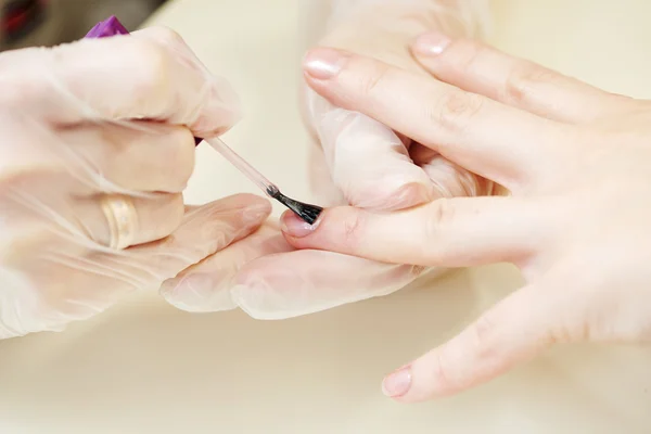 Palec paznokci manicure — Zdjęcie stockowe