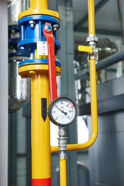 Gas värme system pannrummet utrustning — Stockfoto