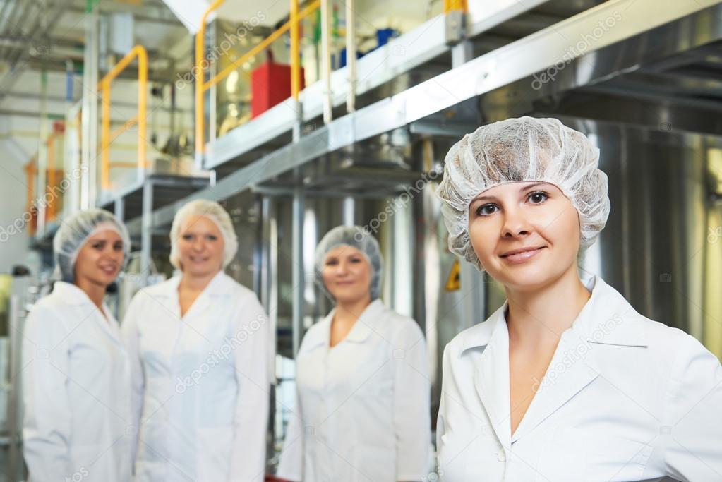 pharmaceutical factory workers