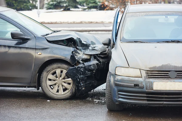 Autó baleset ütközés városi utca — Stock Fotó