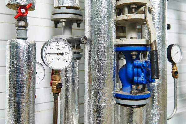 Sistema de calefacción de gas equipos de sala de calderas —  Fotos de Stock