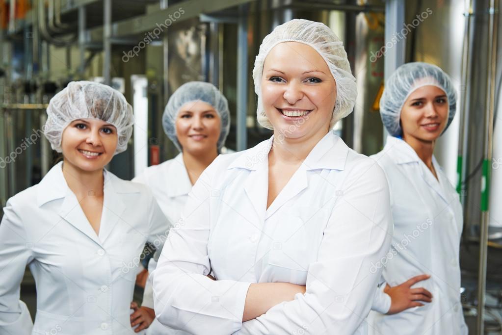 pharmaceutical factory workers