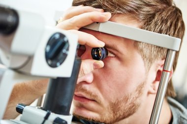 Ophthalmology eyesight examination clipart