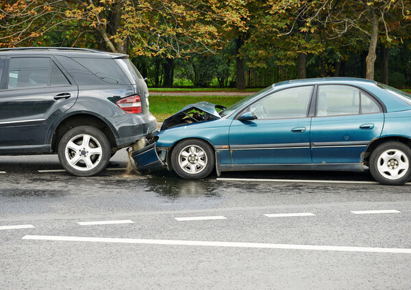 car crash collision in urban street