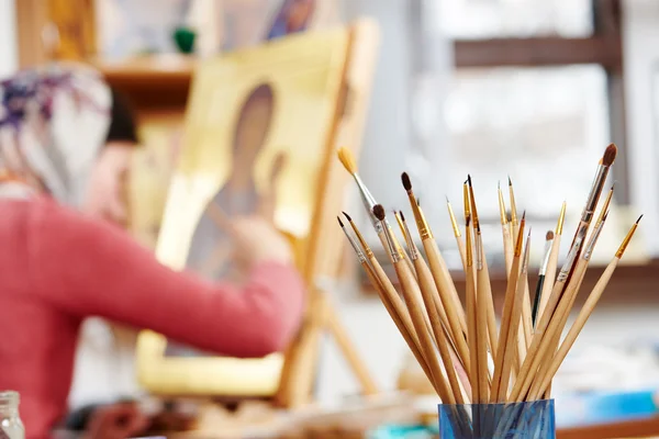 Icon painting concept — Stock Photo, Image