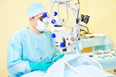 ophthalmology surgeon at work clipart