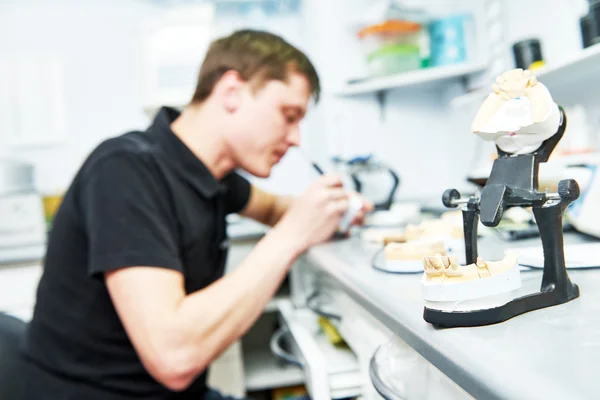 Prosthetic dentistry technician — Stock Photo, Image