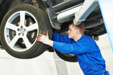 otomatik mekanik teftiş yapan araba tekerlek 