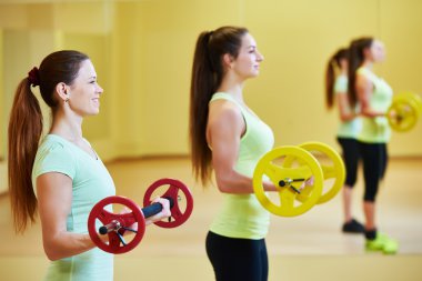 Fitness excercises dumbbells ile