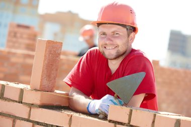 construction mason worker bricklayer clipart