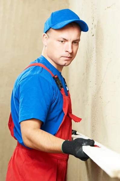 Plasterer at work — Stock Photo, Image