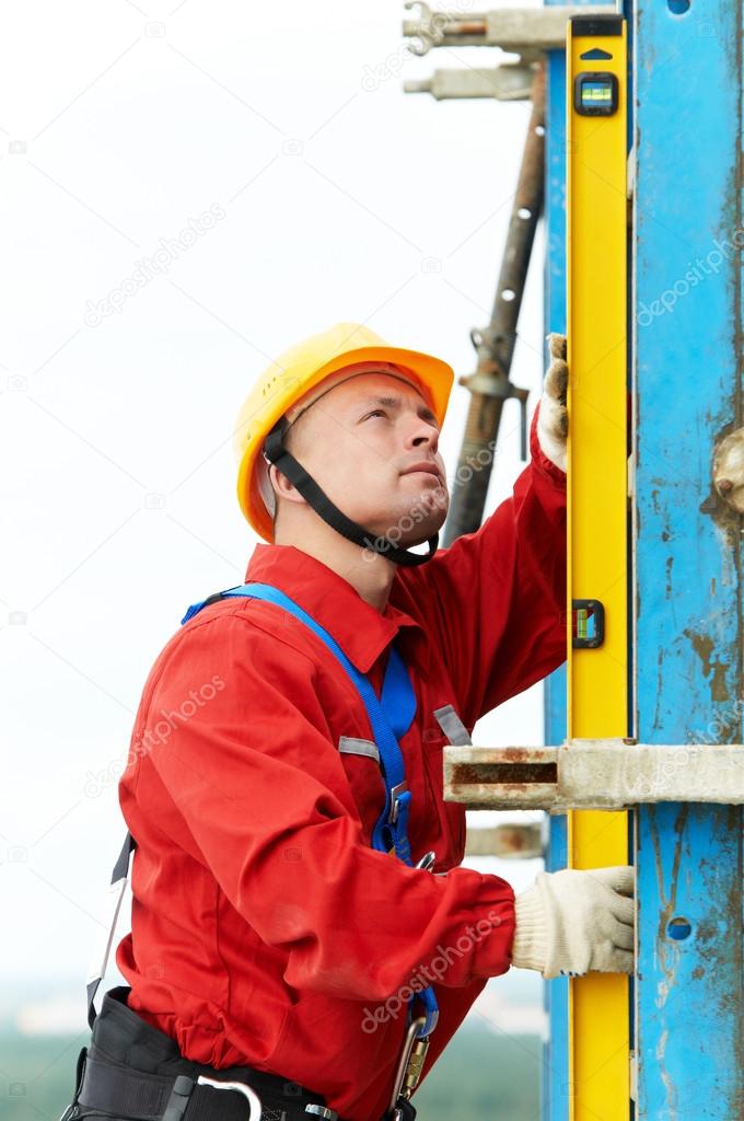 builder worker at construction site 