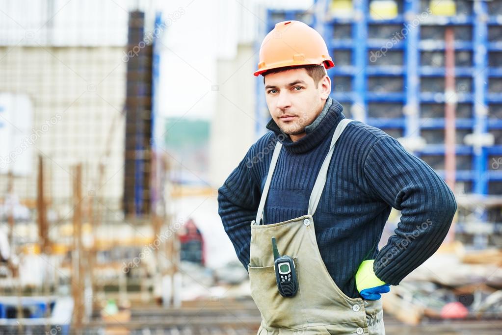 builder worker at construction site 