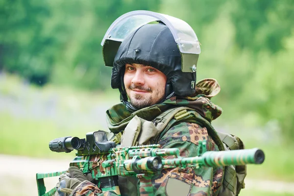Askeri asker portre — Stok fotoğraf