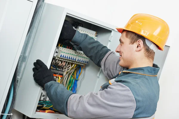 Electrician engineer worker Stock Photo