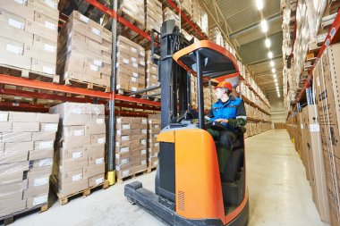Forklift yükleyici depo