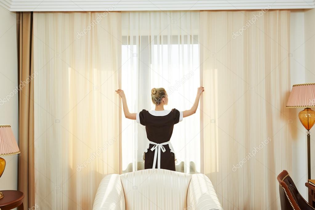 chambermaid at hotel service
