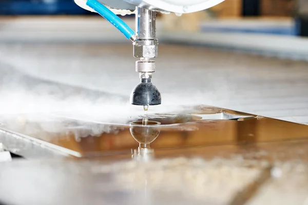 Metalworking  cutting with water jet — Stock Photo, Image