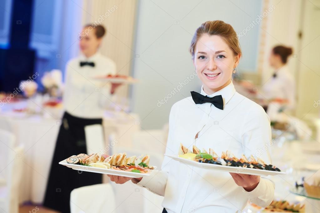 Waitress woman in restaurant