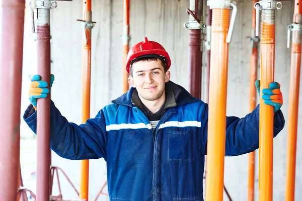 Construction worker at building site — Stock Photo, Image