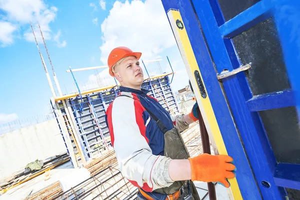 Worker at building site — Stock Photo, Image