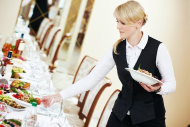 Garson servis Ziyafet tablo