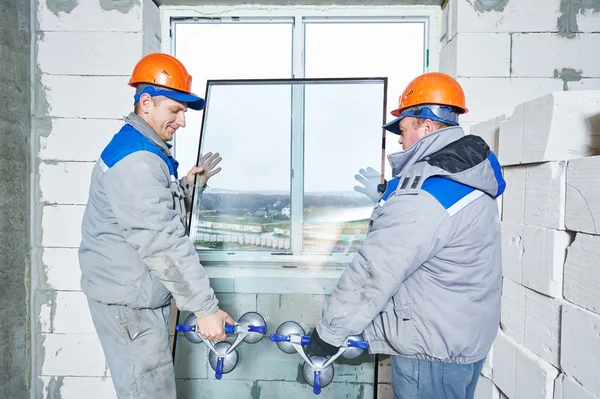 Venster installatie of beglazing — Stockfoto