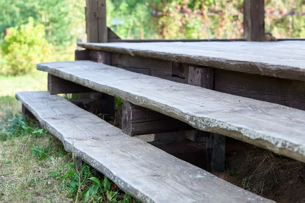 Wooden Porch Veranda House Village — Stock Photo, Image