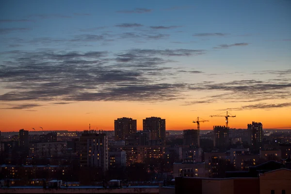 Sunset Sleeping Residential District — Stock Photo, Image