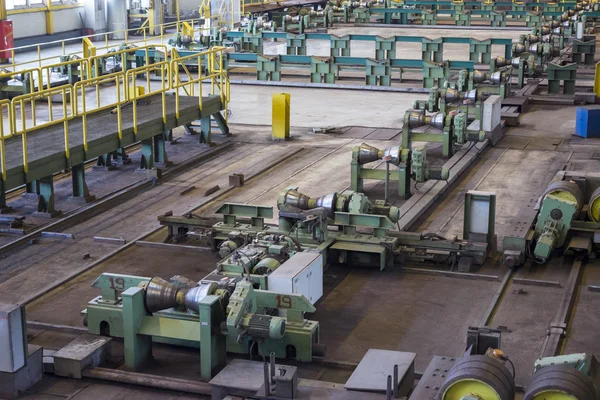 Línea Para Rodar Tuberías Gran Diámetro Una Planta Metalúrgica —  Fotos de Stock