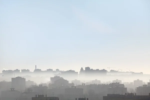 Early Morning Roofs City Silhouettes Buildings — Stock Photo, Image