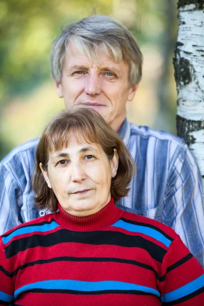 Senior Couple Head Shoulders Portrait — 스톡 사진