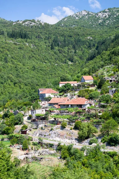 Paisaje Rural Con Montañas Casas Rurales Municipio Zabljak Montenegro Europa —  Fotos de Stock