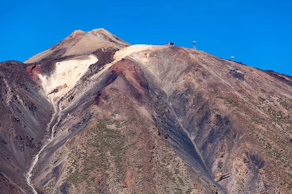 Monte Cima Del Volcán Del Teide Desde Ladera Sur Parque —  Fotos de Stock