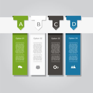 Infographic rapor şablonu. Vektör çizim.