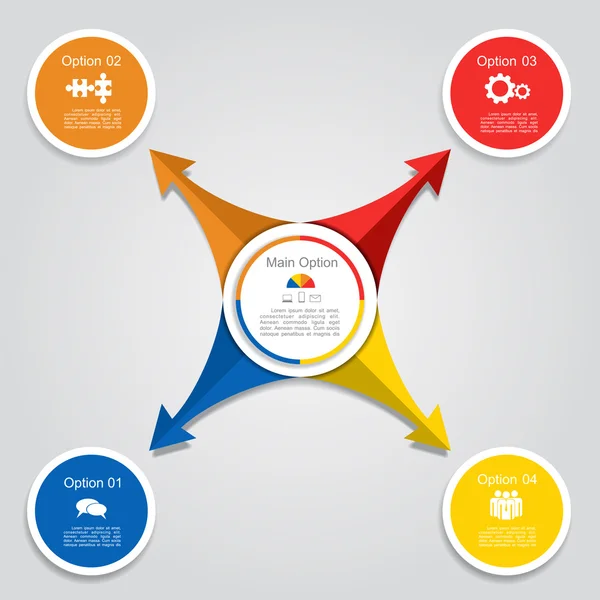 Modèle de rapport infographique. Illustration vectorielle . — Image vectorielle