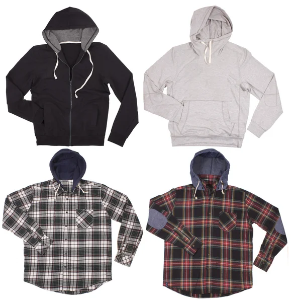 Set of male hoodies shirts. Isolated on white background. — Stock Photo, Image