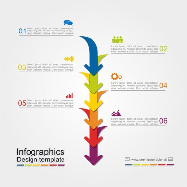 Infographic rapor şablonu. Vektör çizim.