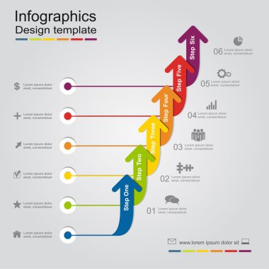 Infographic rapor şablonu. Vektör çizim.