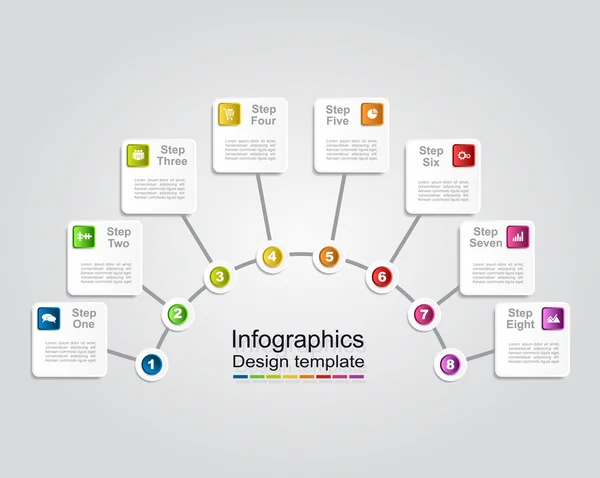 Mall för infographic. Vektor illustration. — Stock vektor