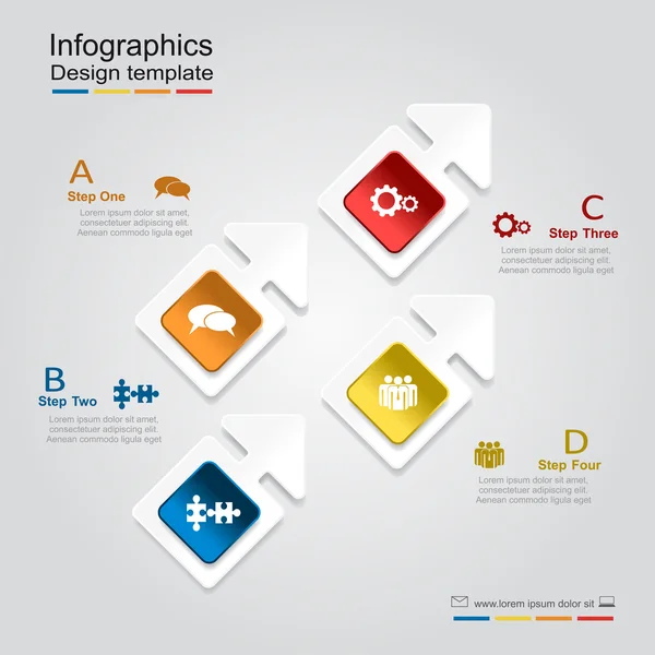 Modèle de rapport infographique. Illustration vectorielle . — Image vectorielle