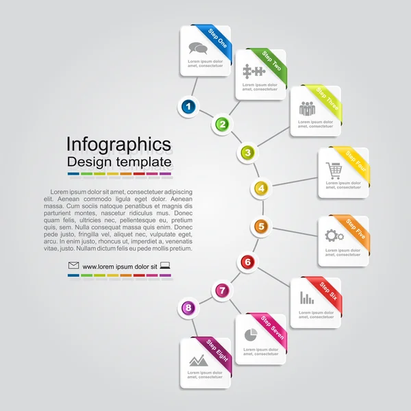Modèle de rapport infographique. Illustration vectorielle . — Image vectorielle