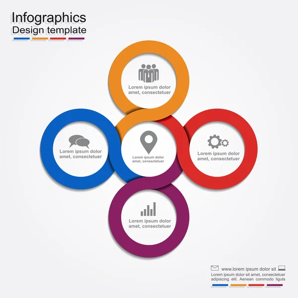 Plantilla de informe infográfico. Ilustración vectorial . — Vector de stock