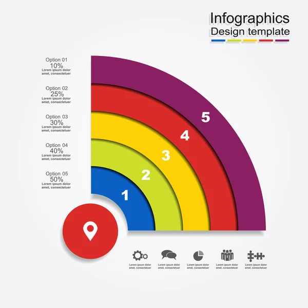 Infografische Berichtsvorlage. Vektorillustration. — Stockvektor